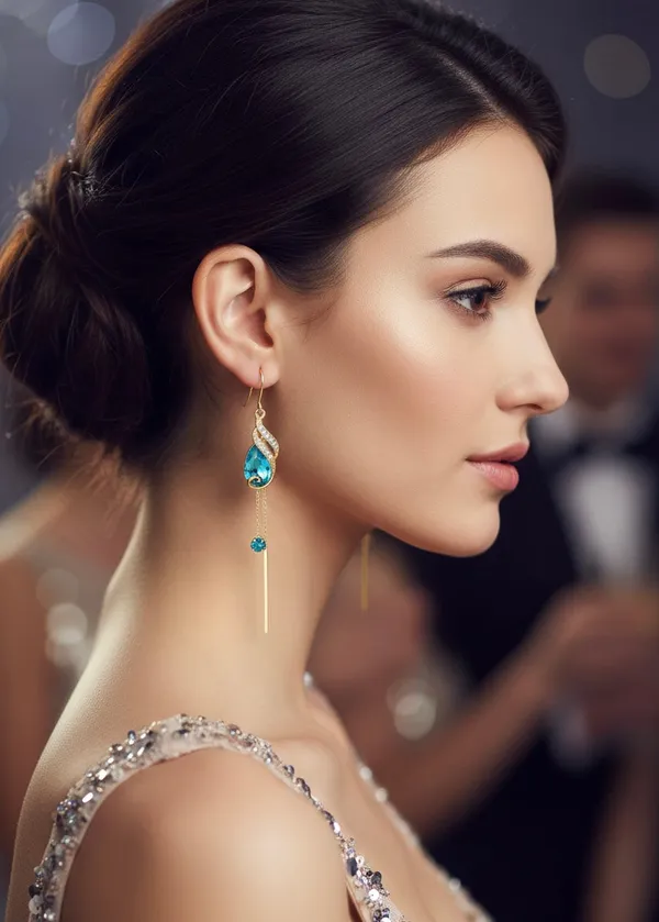 Blue_And_Gold_Sapphire_Peacock_Promenade_Dangle_Earrings_For_Women